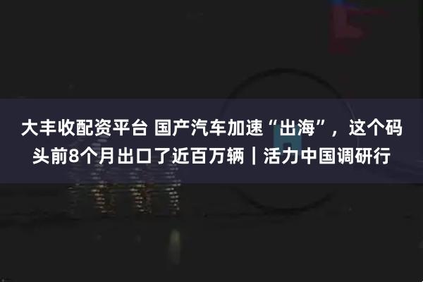 大丰收配资平台 国产汽车加速“出海”，这个码头前8个月出口了近百万辆｜活力中国调研行